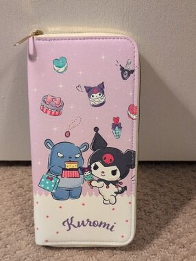 Sanrio Kuromi Zip Wallet - Lavender Character Print